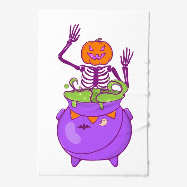 Полотенце «Хэллоуин Скелет»