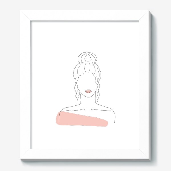 Картина «Девушка, портрет, линейный стиль, абстракция, line art»