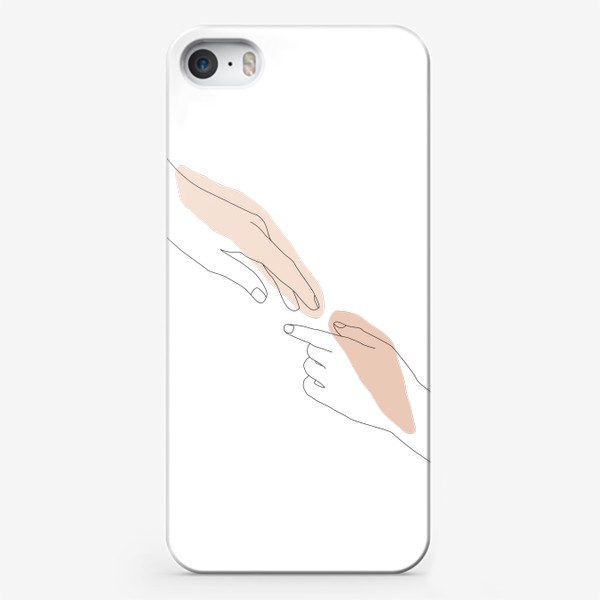 Чехол iPhone «Руки, линейный стиль, абстракция, line art»