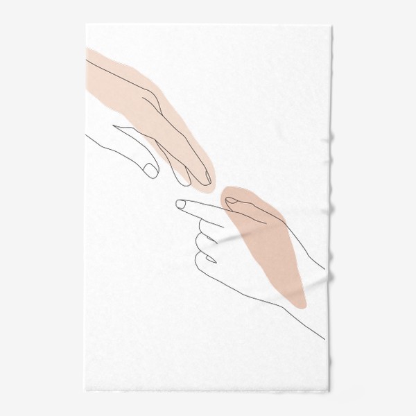 Полотенце «Руки, линейный стиль, абстракция, line art»