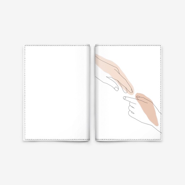 Обложка для паспорта «Руки, линейный стиль, абстракция, line art»