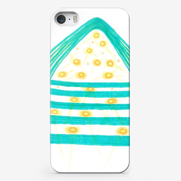 Чехол iPhone «Stack of emerald triangles with bubbles of sunlight - Тонкие изумрудные треугольники с пузырьками света внутри»
