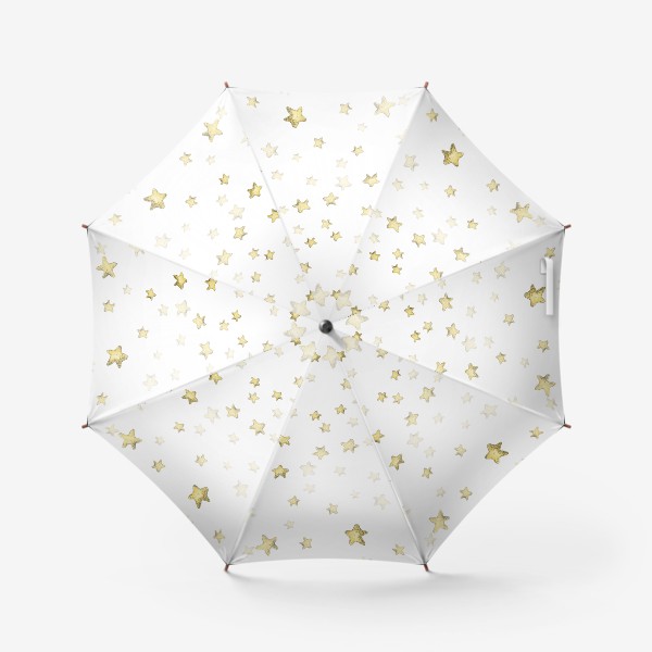 Зонт «Желтые звездочки. Акварельный паттерн. Графика.»