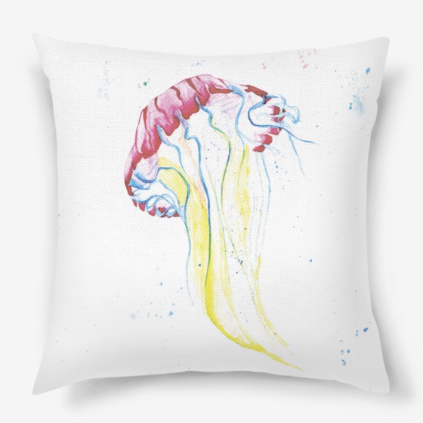 Подушка «Медуза акварелью»