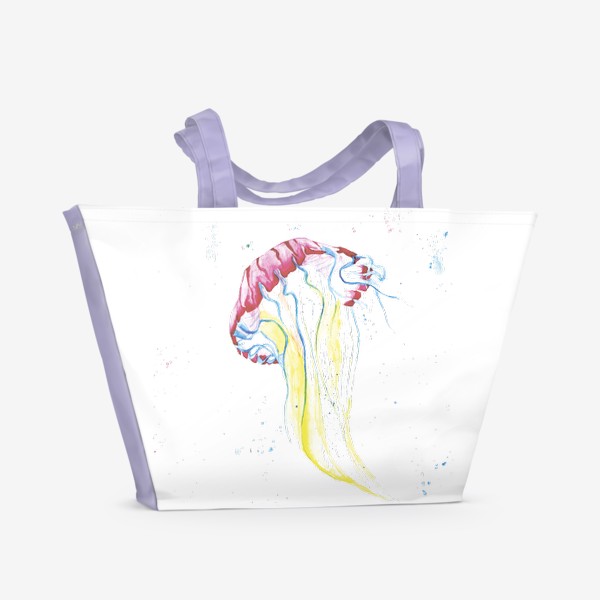 Пляжная сумка «Медуза акварелью»