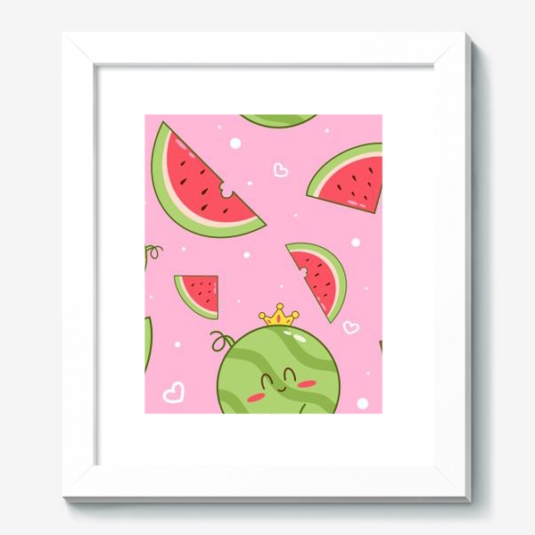 Картина «Милашка Арбуз на розовом фоне»