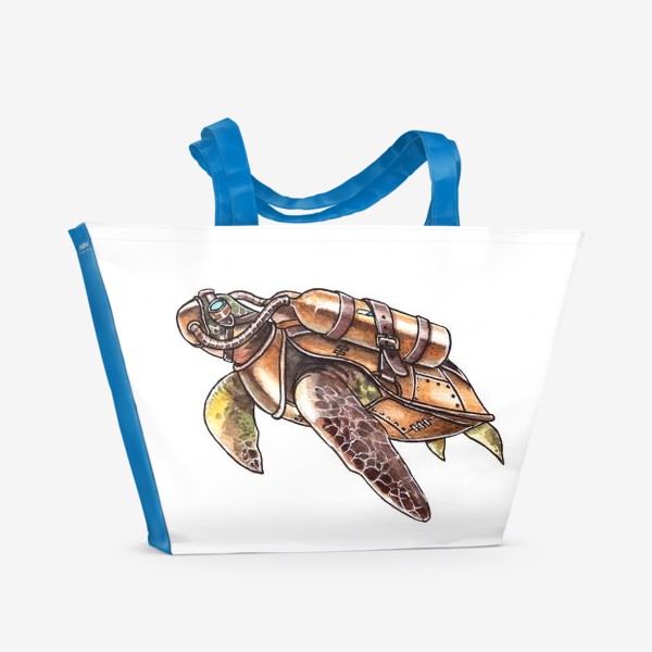 Пляжная сумка &laquo;Стимпанк черепаха&raquo;