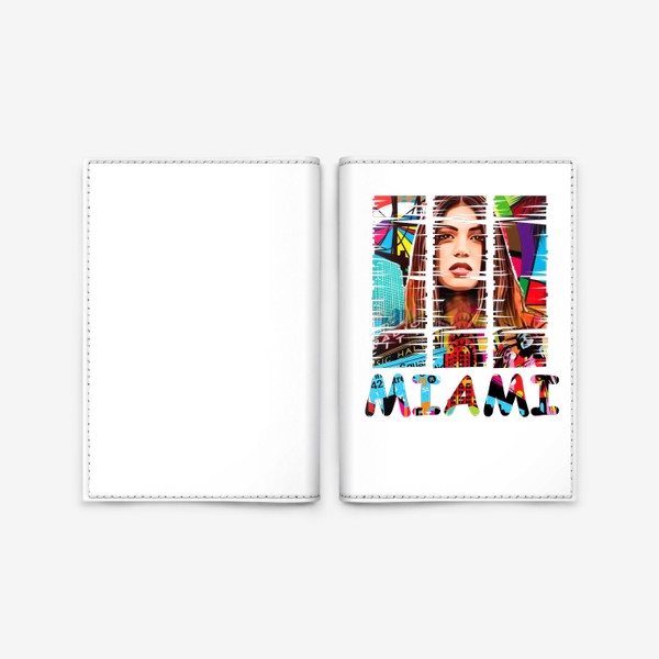 Обложка для паспорта «Miami girl - by Ziba»