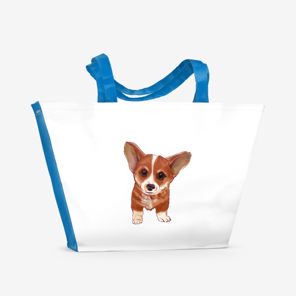 Пляжная сумка &laquo;Собака. Крги щенок.&raquo;