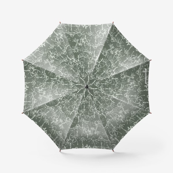 Зонт «ромашки на сером»