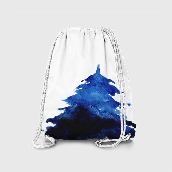 Рюкзак «Акварельная синяя ель»