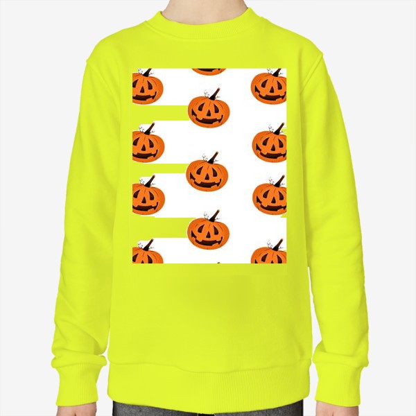 Свитшот «Паттерн на Хэллоуин с тыквами/Halloween pattern with pumpkins»