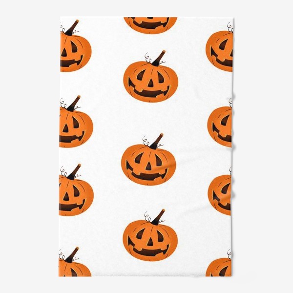 Полотенце «Паттерн на Хэллоуин с тыквами/Halloween pattern with pumpkins»