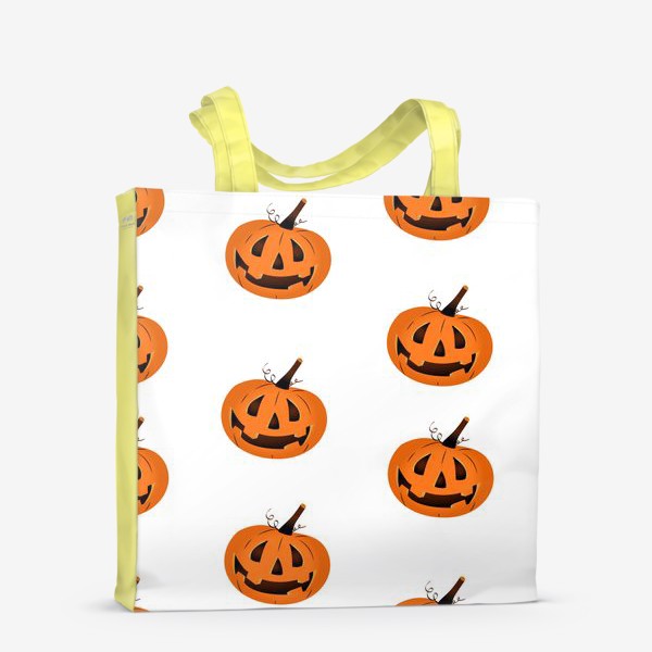 Сумка-шоппер &laquo;Паттерн на Хэллоуин с тыквами/Halloween pattern with pumpkins&raquo;