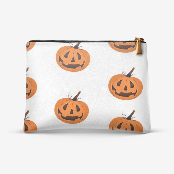 Косметичка «Паттерн на Хэллоуин с тыквами/Halloween pattern with pumpkins»