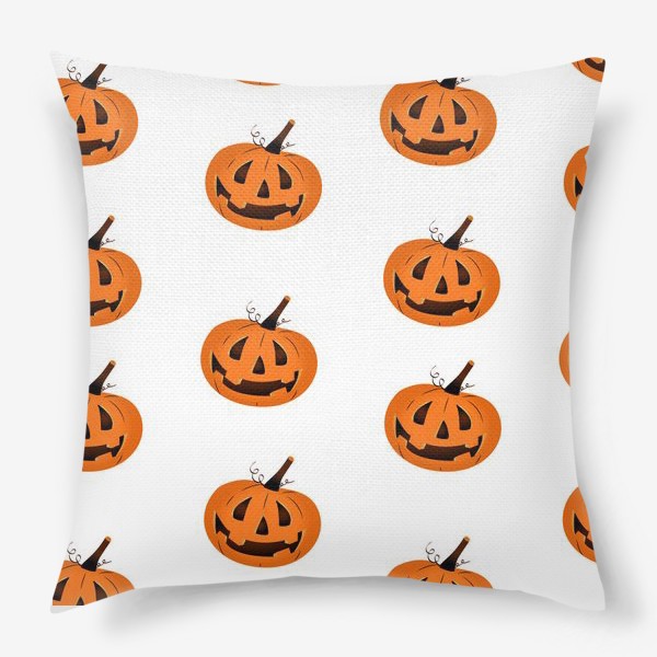 Подушка &laquo;Паттерн на Хэллоуин с тыквами/Halloween pattern with pumpkins&raquo;