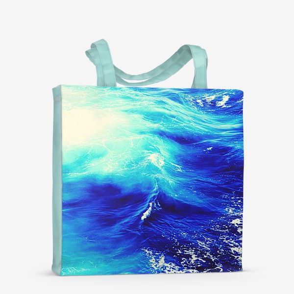 Сумка-шоппер «Голубые Волны Океана /  Глубокое Синее Море»