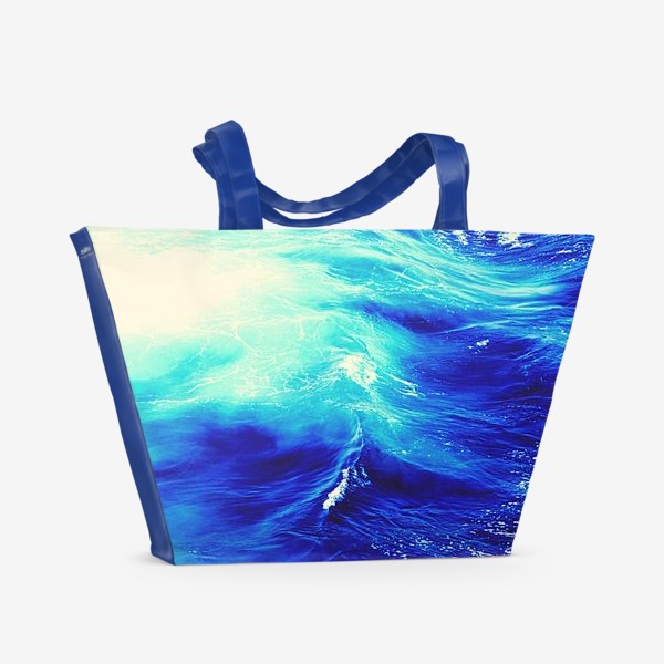 Пляжная сумка «Голубые Волны Океана /  Глубокое Синее Море»