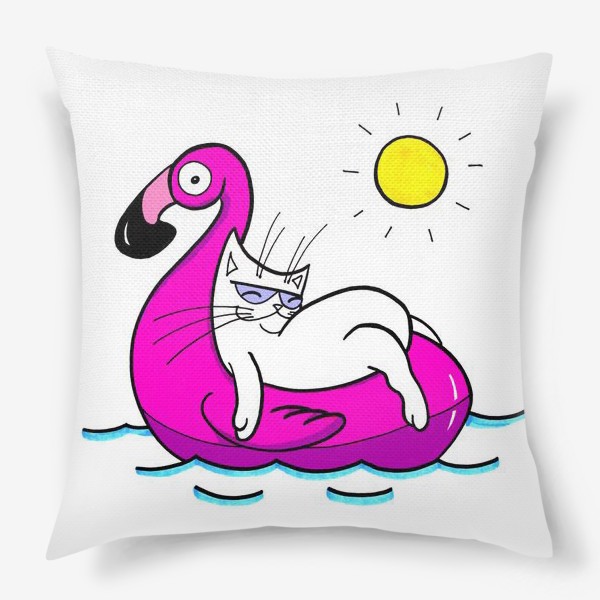 Подушка «Кот на море!»