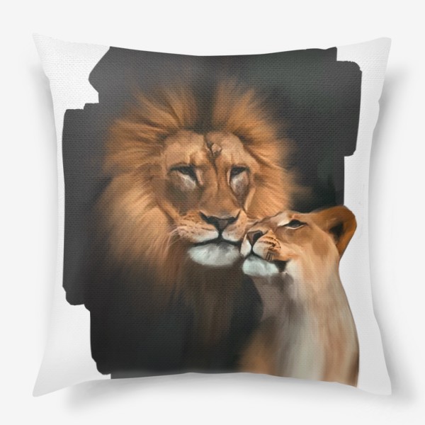 Подушка «Лев и львица»