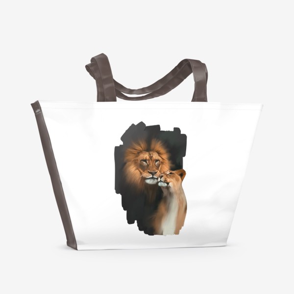 Пляжная сумка «Лев и львица»