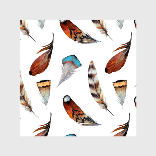 Шторы «красочный узор из перьев различных птиц»