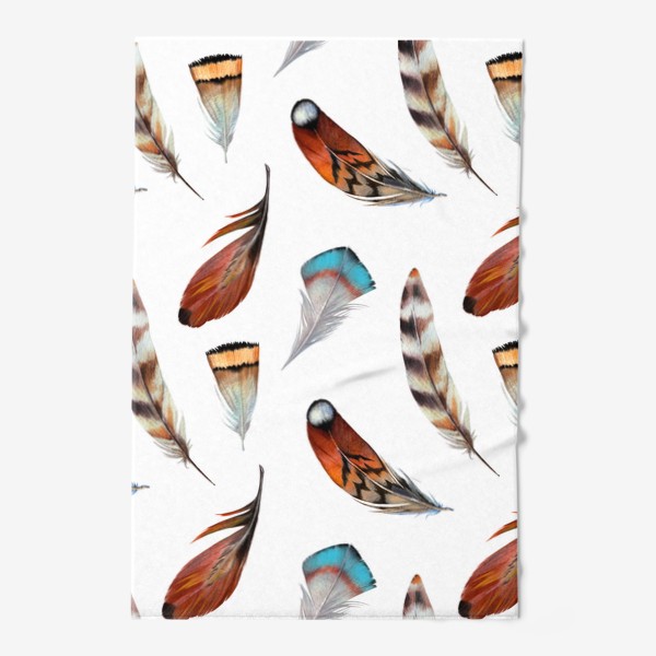 Полотенце &laquo;красочный узор из перьев различных птиц&raquo;