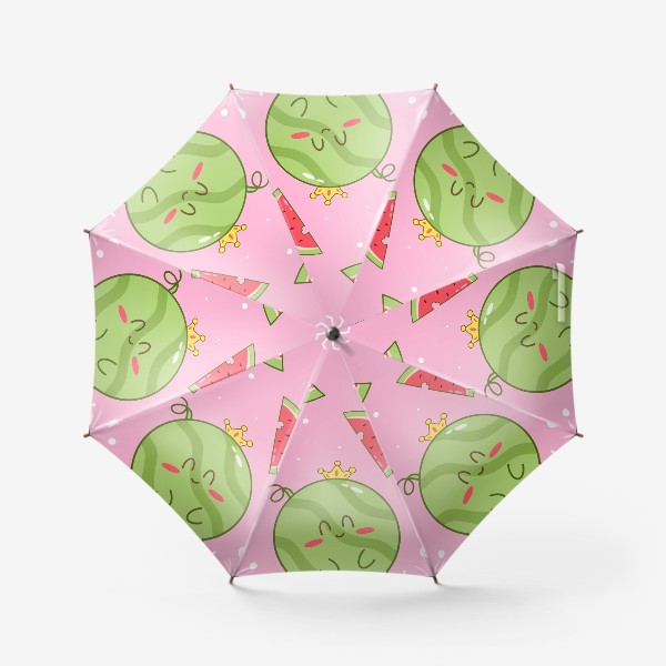 Зонт «Милашка Арбуз на розовом фоне»