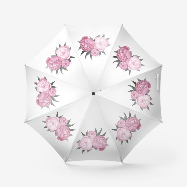Зонт «букет розовыхпионов»