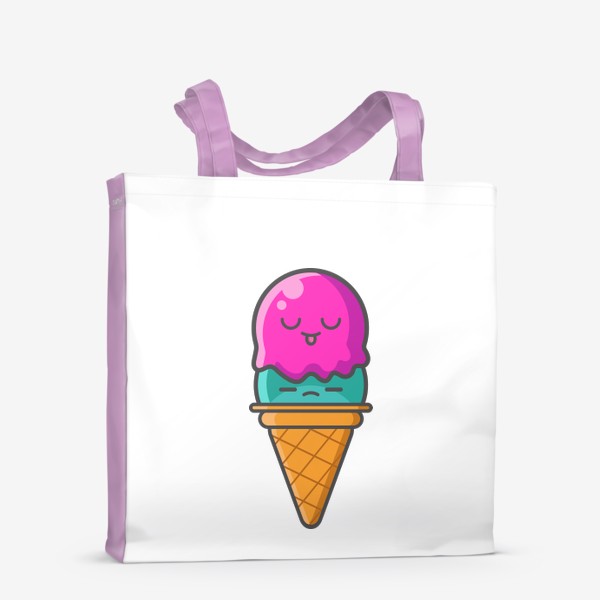 Сумка-шоппер «Два шарика мороженного в рожке»