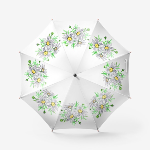 Зонт «Букет белых ромашек»