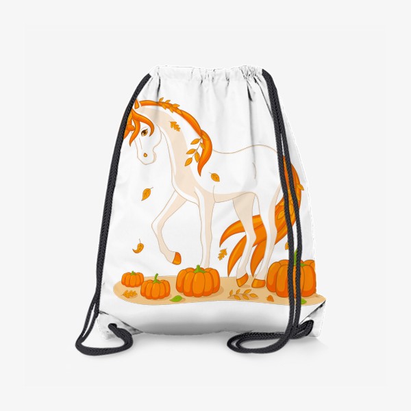 Рюкзак «Осенний единорогс тыквами и листьями»