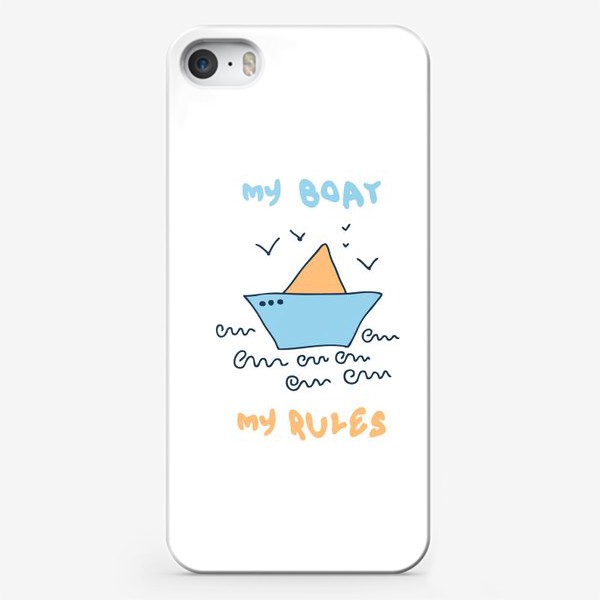 Чехол iPhone «Кораблик мои правила MY BOAT MY RULES»