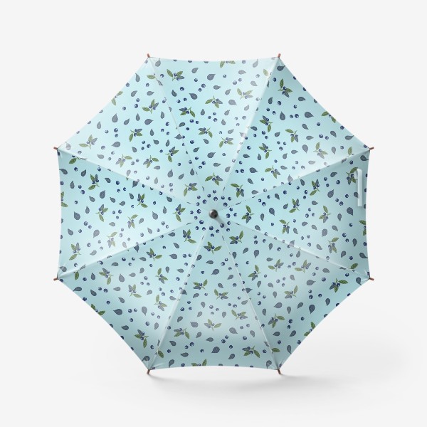 Зонт «Яркий принт с ягодами черники»