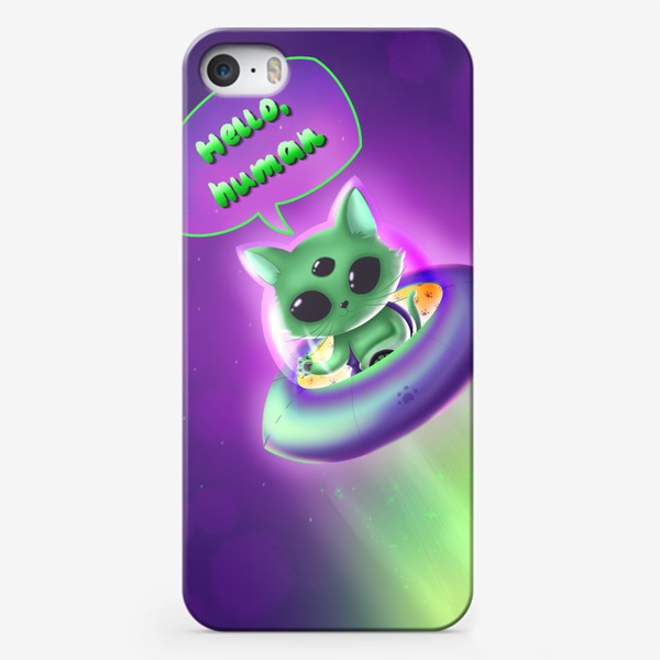 Чехол iPhone «Инопланетный котик»