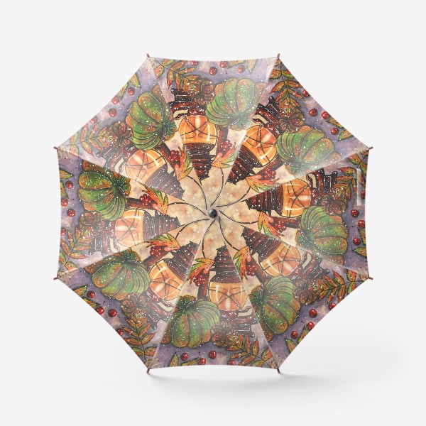 Зонт «Осенний фонарь»