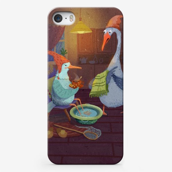 Чехол iPhone «Гусь и чайка»