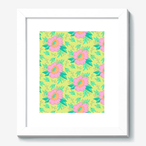 Картина &laquo;pink flowers/green&raquo;