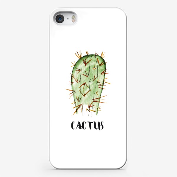 Чехол iPhone &laquo;Кактус акварелью cactus&raquo;