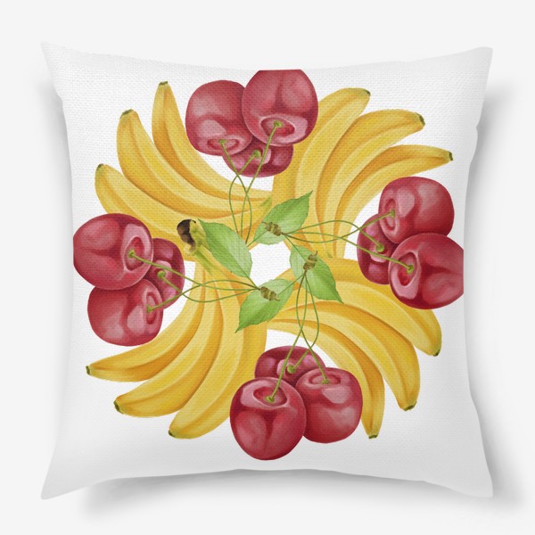 Подушка «Банан и вишня»