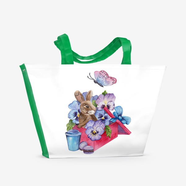 Пляжная сумка «Кролик - символ 2023 года»