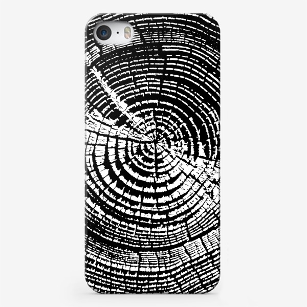 Чехол iPhone «Кольца дерева, Woodblock art.»