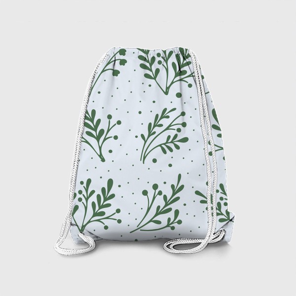 Рюкзак «Винтажный паттерн с силуэтами растений»