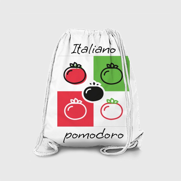 Рюкзак «Любовь к Италии, итальянский помидор, пицца, Italiano pomodoro»