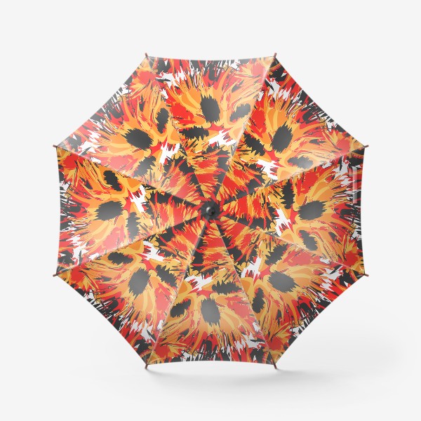Зонт «Разводы краски. Тай Дай. Оранжевый»