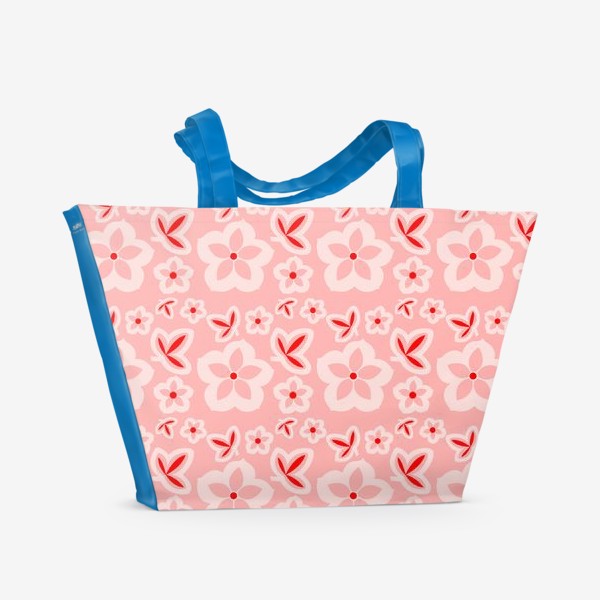 Пляжная сумка «Цветочно-лепесточный узор»
