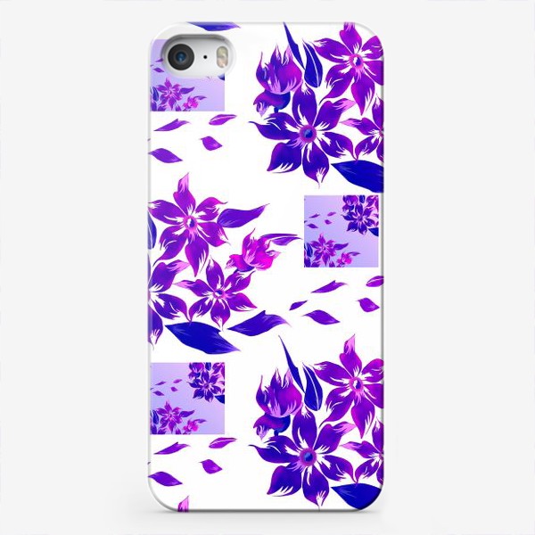 Чехол iPhone &laquo;Лиловые цветы&raquo;