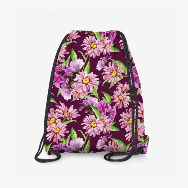 Рюкзак «Цветы герань и ромашки»