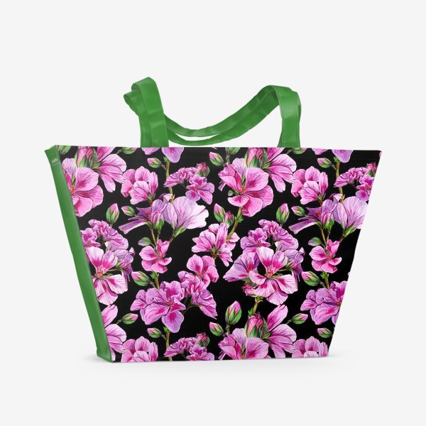 Пляжная сумка «Розовая герань»