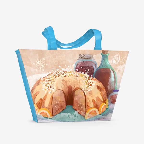 Пляжная сумка «Апельсиновый кекс. Варенье.»